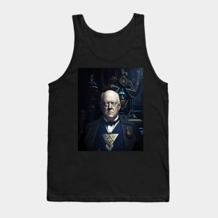Aleister Crowley Freemason Occult Compass and Square Tank Top